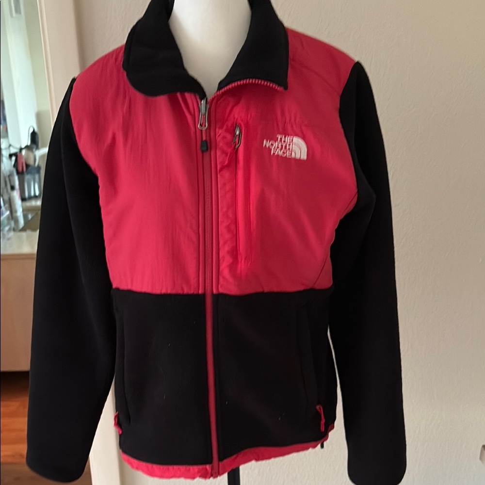 The North Face Puffer Jacket Pink and Black Outdoor Essential